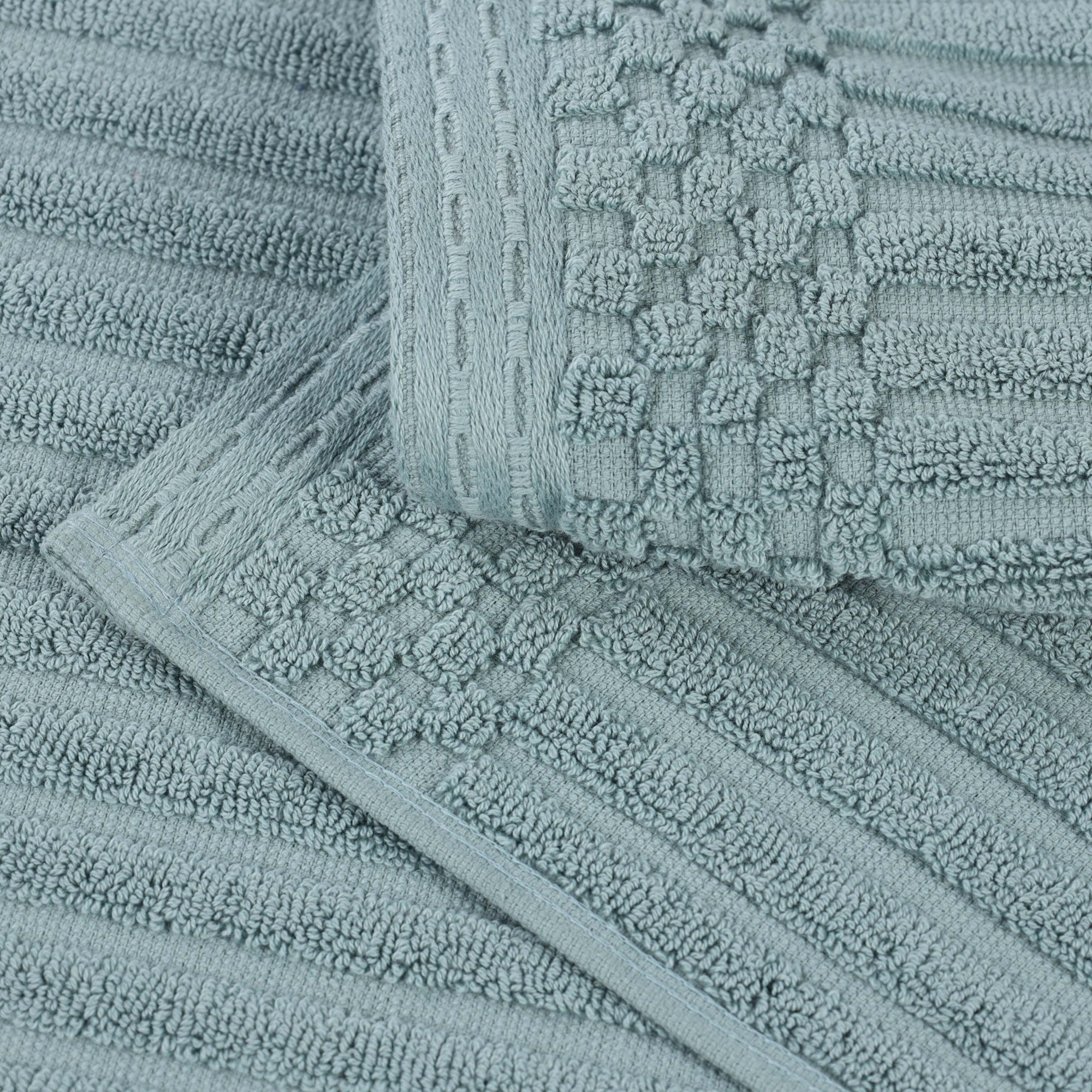 Ruvins 12 Piece 100% Cotton Towel Set, Basil