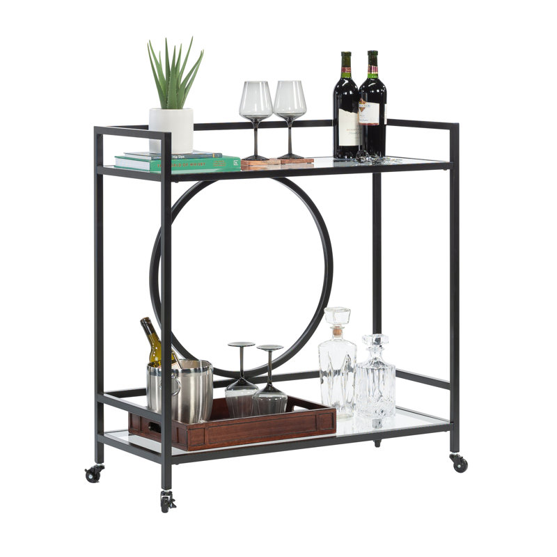 Chariot-bar, finition noire