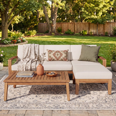 Acacia 3 - Person Modular Patio Conversation Set with Cushions