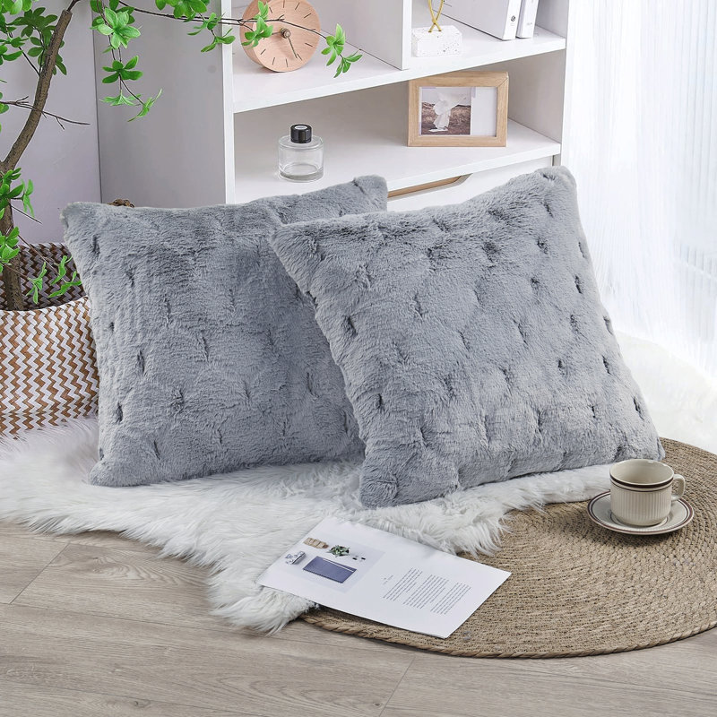 Cushion Cover, 50.8cm x 50.8cm, Silver Grey