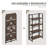 4-Tier Folding Bookshelf with Easy Assembly, Space-Saving Storage Shelf for Small Spaces, Rustic Display Rack for Home or Office