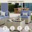 Canapé de patio en rotin 3 pièces avec coussins-2084429907