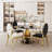 Round Pedestal Tempered Glass Dining Table-84332888-84334246