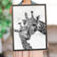 Girafe B&W Mom Baby