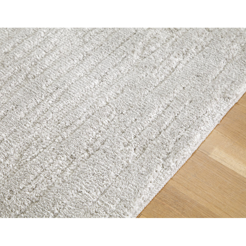 Tapis gris touffeté à motif abstrait Clynes, Rectangle 5 pi x 7 pi