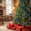 Sapin de Noël pré-illuminé de 2,74 m avec lumières DEL dynamiques RVB, télécommande et minuterie quotidienne