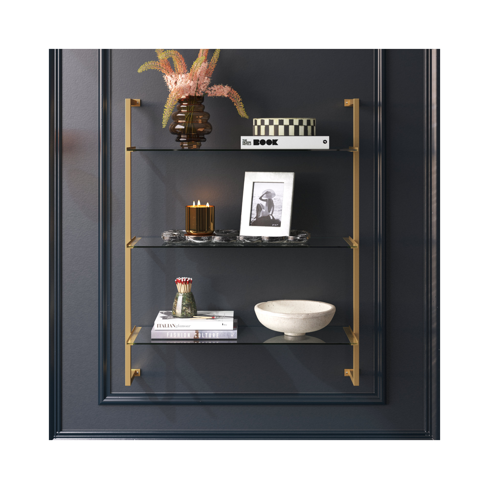Currier 3 Piece Tiered Shelf