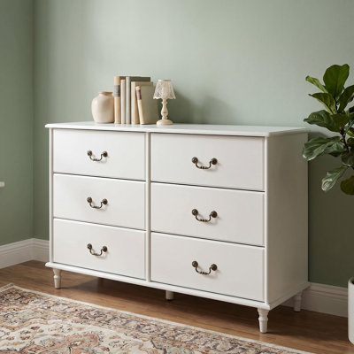 White Dresser with 6 Drawers