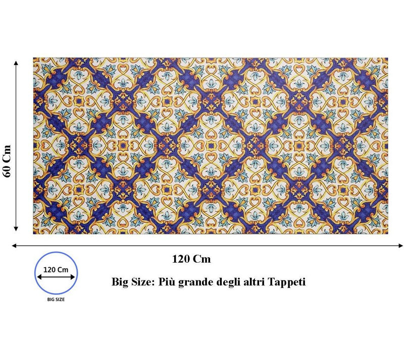 Omarion Non-Slip Indoor Doormat, 60cm W x 120cm L