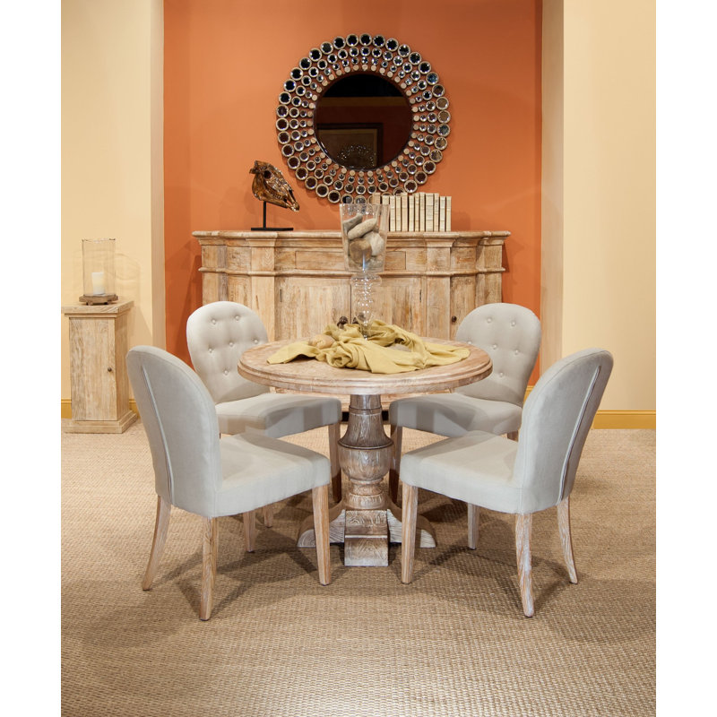 Dessie Round Solid Wood Dining Table