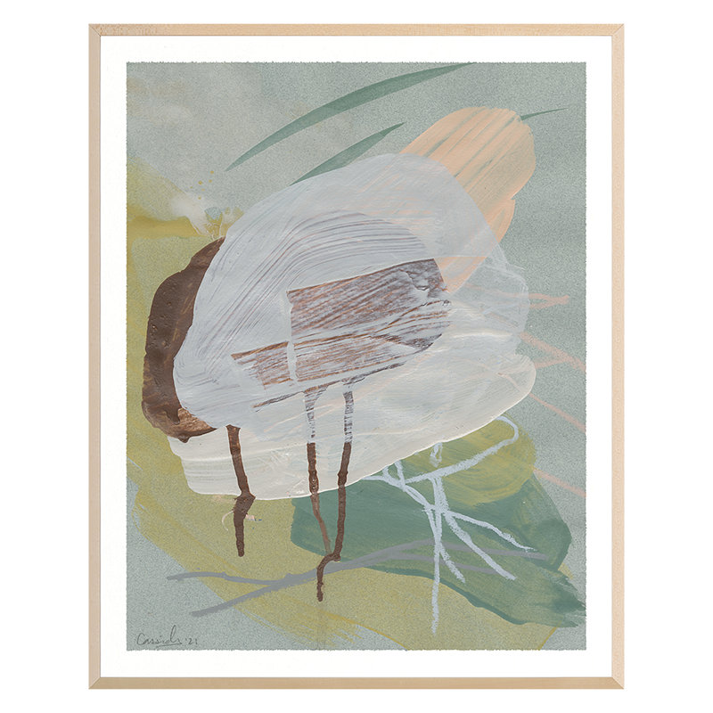 «Jelly Fly» par Cassidy Cole - Reproduction de photo sur papier, Cadre érable, H 29 po x l 24 po