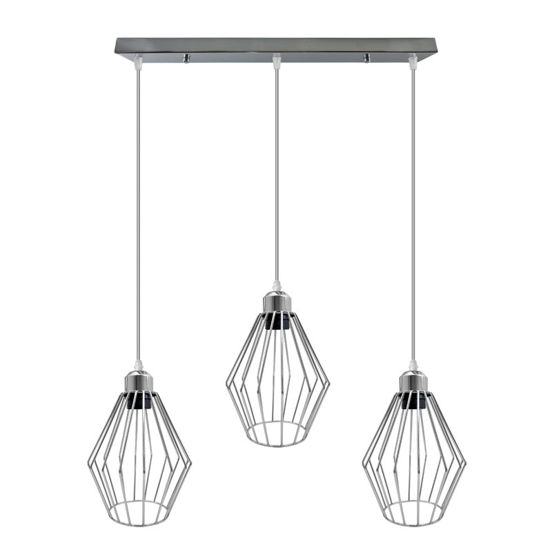 Luisana 3 - Light Chrome Kitchen Island Pendant, Yes