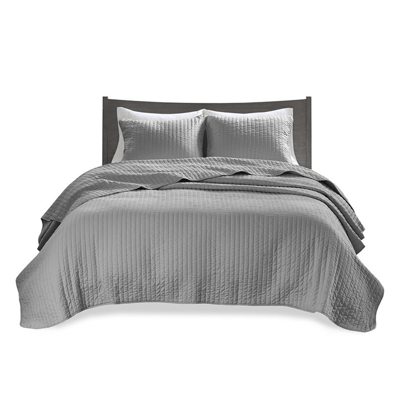 2 Piece Quilt Set Twin/Twin XL, Gray