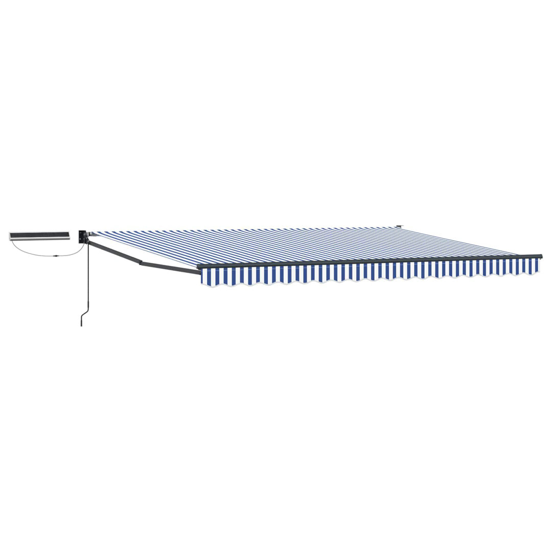Vidaxl Electric Retractable Awning Polyester With PU Coating Outdoor Shade