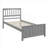 Bedroom Solid Wood Twin Size Platform Bed, Classic Gray Frame with Headboard and Footboard, No Box Spring Needed-963200752