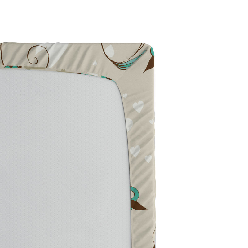 Microfiber Floral Fitted Sheet, Full Fitted Sheet