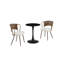 Table de salle à manger ronde noire, table de salle à manger moderne, table de salle à manger, plateau de table en panneau de fibres à densité moyenne et base mate peinte par pulvérisation en fer, table de salle à manger ovale, table basse Mid-Century pour le salon de 24 pouces, cuisine à domicile, petits espaces
