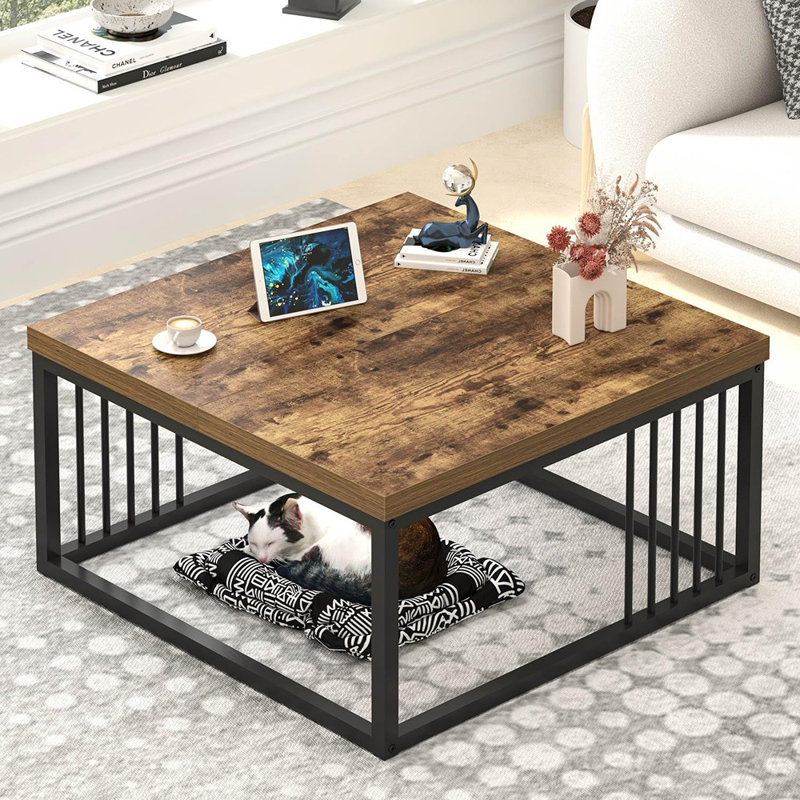 Table basse moderne, table de centre carrée pour le salon ...