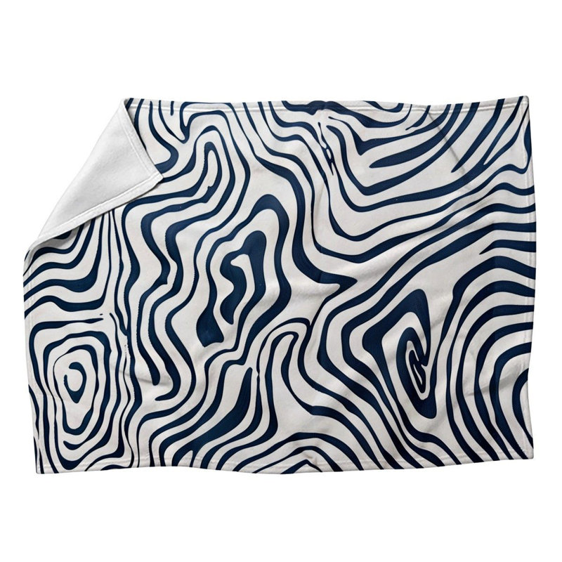 Topographic Map Throw Blanket, 50" W x 60" L