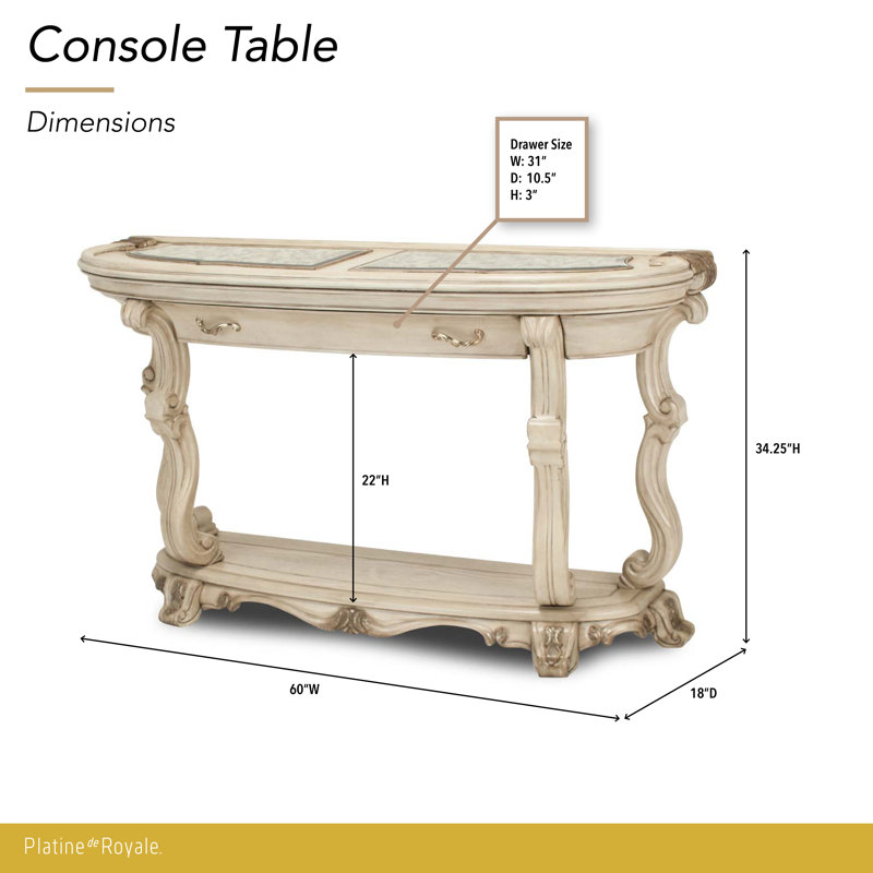 Platine de Royale Console Table, Champagne