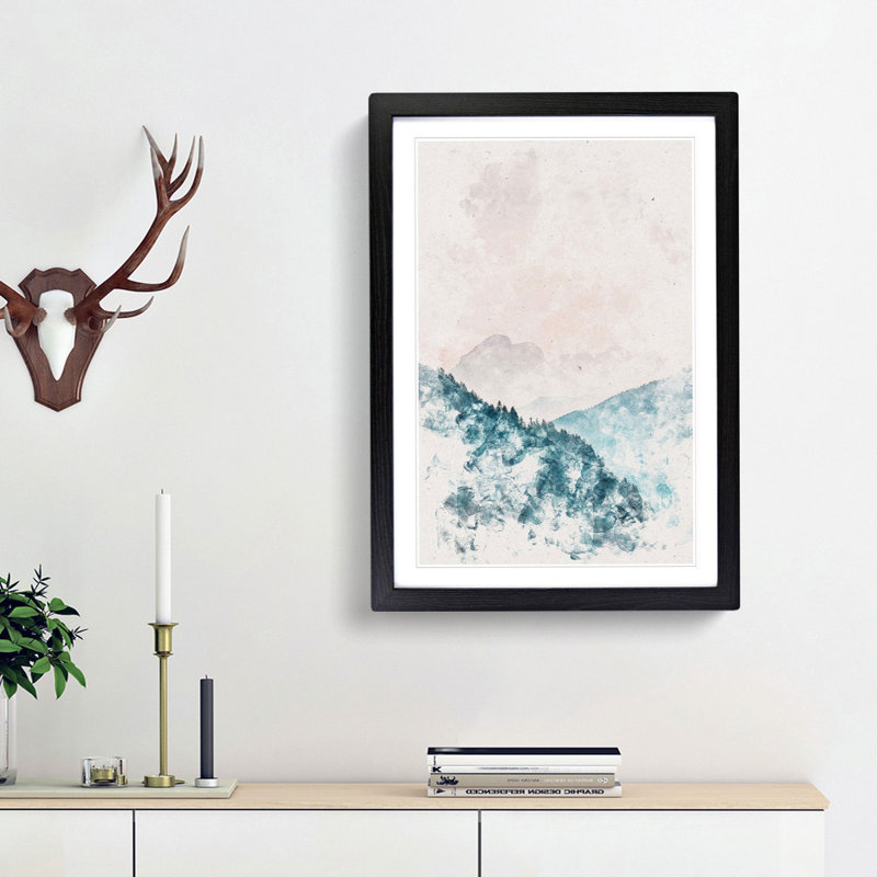 The Forest Angles - Picture Frame Graphic Art, 63cm H x 45cm W x 2cm D, Black Framed