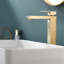 Robinet de meuble-lavabo monotrou brossé doré