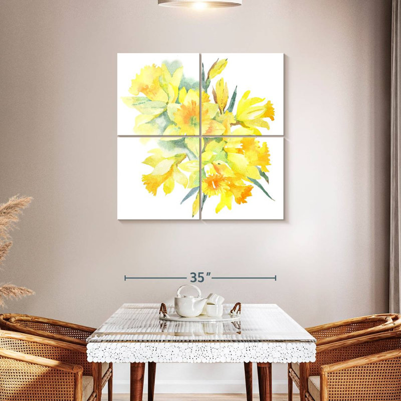 Bouquet de jonquilles jaunes Harnek, H 38 po x l 38 po