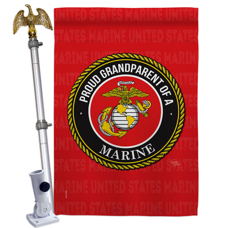 Double Sided 40'' H x 28'' W Polyester Flag Set