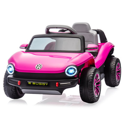 Voiture sous-marine pour enfants 12 V avec licence de coccinelle, véhicule électrique à 4 roues avec télécommande, lumières DEL, musique et USB
