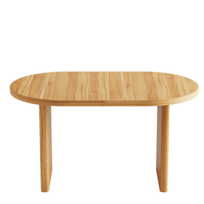 Table de salle à manger moderne à rallonge de 55,12 à 70,87 po avec rallonges amovibles, table de style Mid-Century moderne, convenant aux salles à manger, aux cuisines et aux salons, noyer naturel