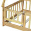 Lit simple en forme de tente, lit tipi avec garde-corps, lattes et porte, naturel-131345622-131345620