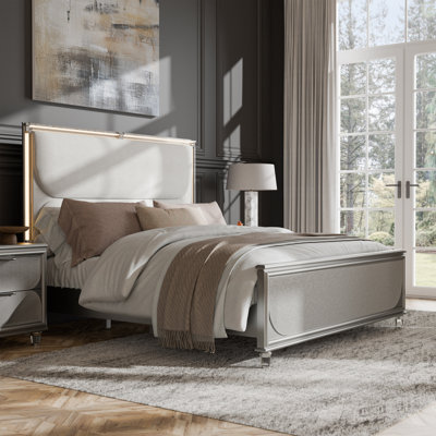 Merlyne Panel Bed With Led