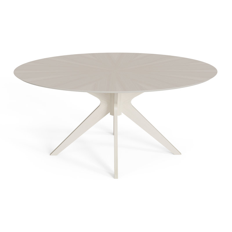 Table de salle à manger à piédestal 70,5 po Fenway, Plateau patiné / base patinée