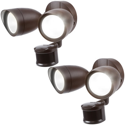 LED Hardwired Sensor Security Spotlight Dusk to Dawn 5000K Daylight