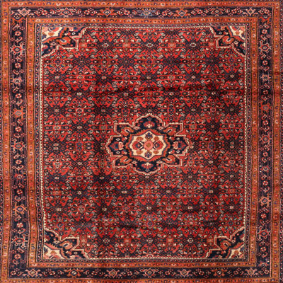 Tapis brun/rouge/beige traditionnel Corrstown