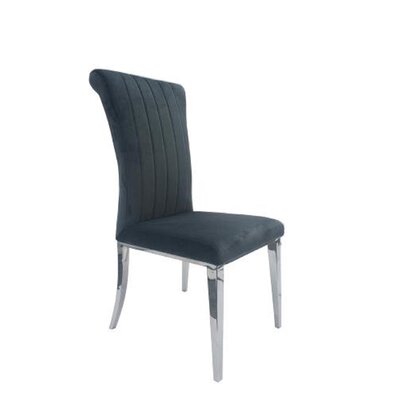 Adah Fabric Upholstered Side Chair in Black -  Everly Quinn, 0B66694CF40B45B79422D3B809B23D65