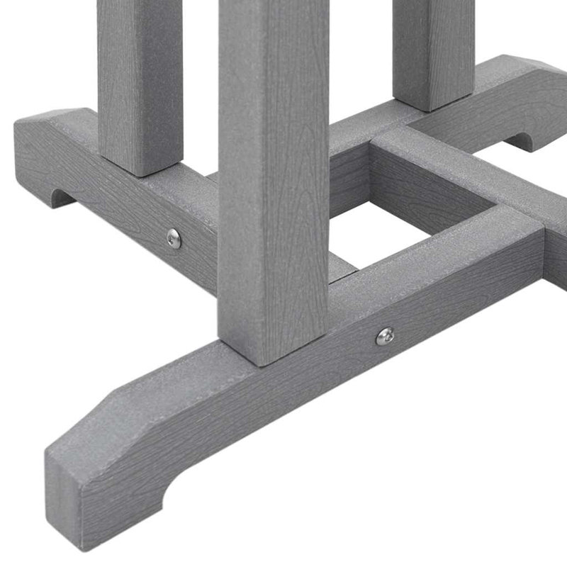 Round Outdoor Standing Height Table, Light Grey