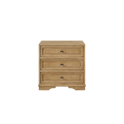 3 Drawer Nighstand - Cashew