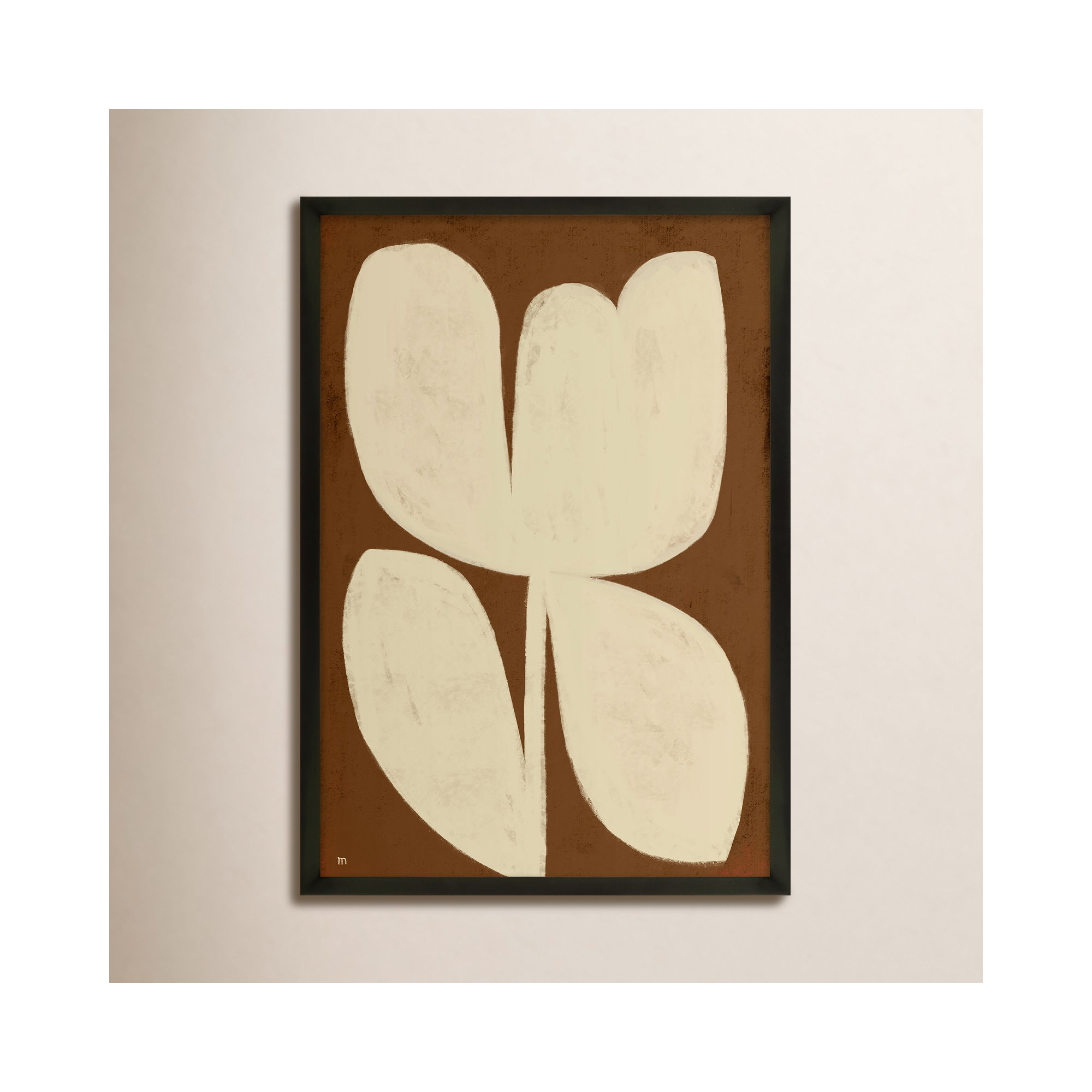 Flower 1 by StudioM, Black Framed, 30" H x 21" W