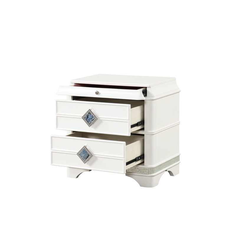 Armoire de chevet blanche Sherine