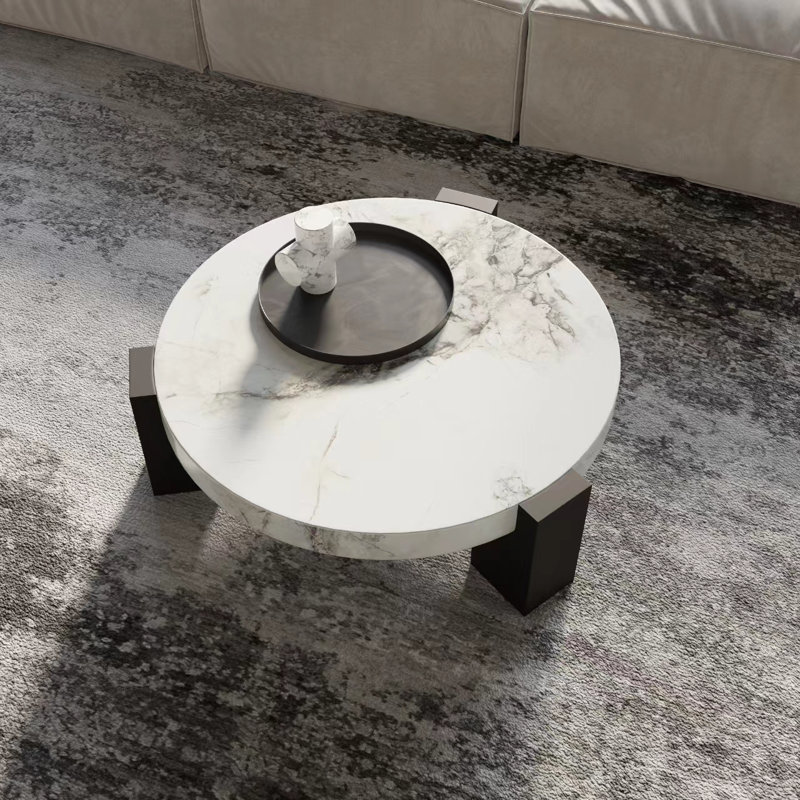 Table basse Kelijah, Gris / blanc / brun