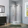36'' W 75'' H Semi-Frameless Round Reversible Shower Kit