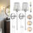Set of 2 Crystal Wall Sconces, Dimmable Plug-in Wall Lights with Crystal Shade-1354437502