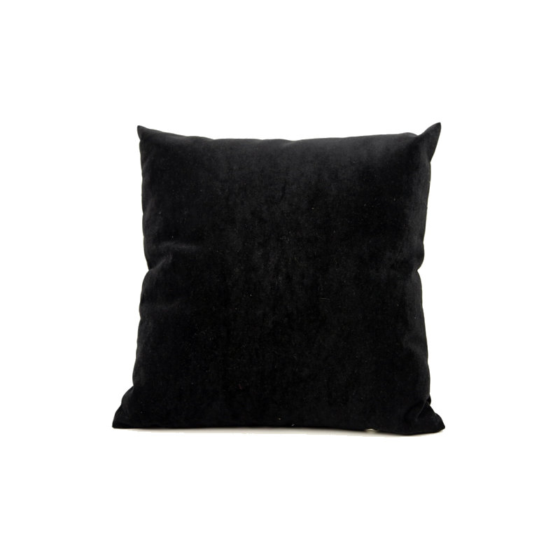 Coussin décoratif Fuzzy, Noir