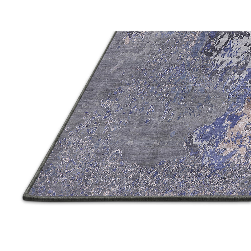 Tapis gris / brun / bleu, Rectangle 8 pi x 10 pi