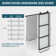 Metal and Glass Sliding Barn Door with Installation Hardware Kit ( Soft-close Included)