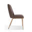 Pepperidge Linen Blend Metal Side Chair in Brown