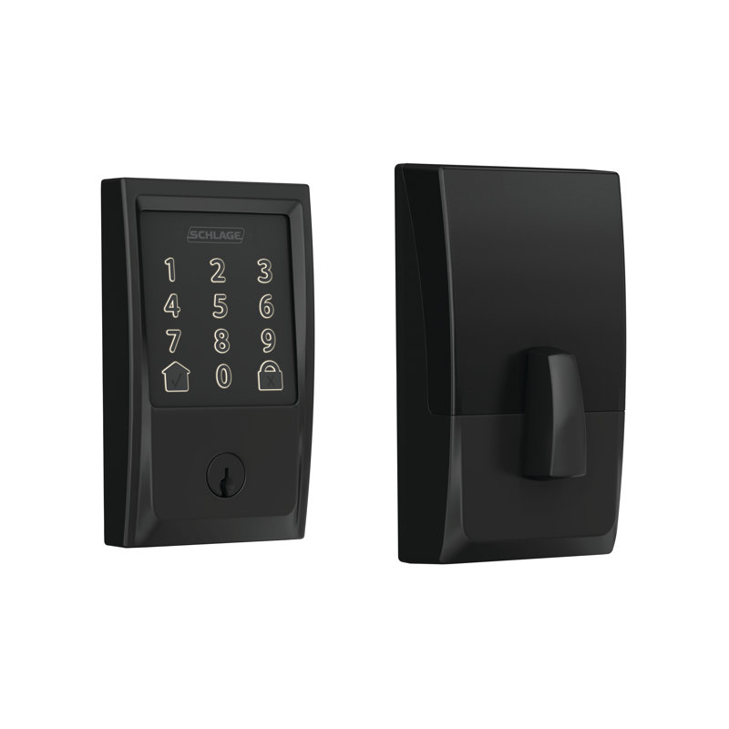 Encode Smart WiFi Deadbolt with Century Trim, Matte Black, Yes