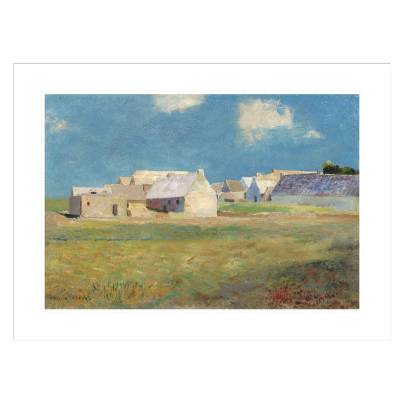 «Village breton» par Odilon Redon, impression giclée sur cadre, H 22,2 po x l 29,5 po