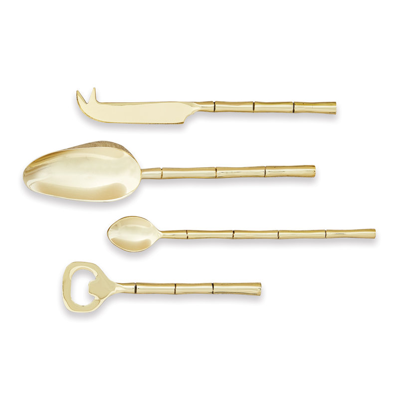 Barrona Stainless Steel Bar Tool Set, Gold